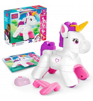 Конструктор 3 в 1 Mega Bloks - Build & Enchant Unicorn, 26 части