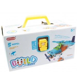 Конструктор 5 в 1 HanYe Build and play - Превозни средства, 132 части Конструктор 5 в 1 HanYe Build and play - Превозни средства, 132 части