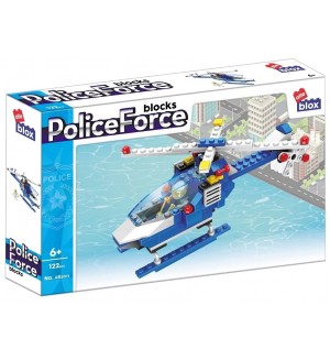 Конструктор Alleblox Police Force - Полицейски хеликоптер, 122 части