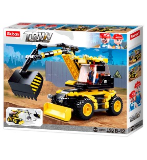 Конструктор багер Sluban Town - Багер, 196 части