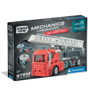 Конструктор Clementoni Mechanics Laboratory - Пожарен камион, 170 части