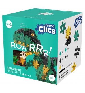 Конструктор Clics Toys NanoClics - Creative Builders, 125 части