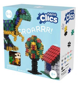 Конструктор Clics Toys NanoClics - Creative Builders, 500 части