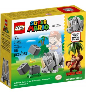 Конструктор допълнение LEGO Super Mario - Носорогът Рамби (71420)