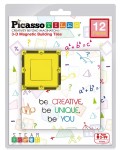 Конструктор допълнение Picasso Tiles - Квадрати, 12 части
