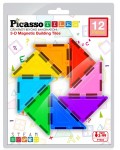 Конструктор допълнение Picasso Tiles - Триъгълници, 12 части