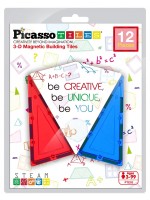 Конструктор допълнение Picasso Tiles - Удължени триъгълници, 12 части Конструктор допълнение Picasso Tiles - Удължени триъгълници, 12 части