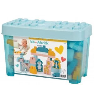 Конструктор Ecoiffier Abrick - Животни от зоопарка, 55 части