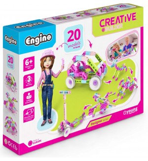 Конструктор Engino Creative - 20 модела за момичета
