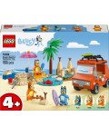 Конструктор LEGO Bluey - Пътуване до плажа със семейната кола на Блуи (11202)
