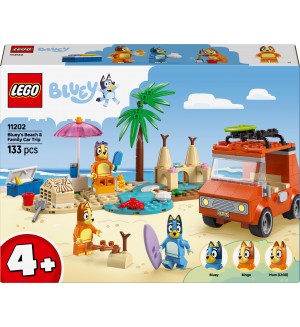 Конструктор LEGO Bluey - Пътуване до плажа със семейната кола на Блуи (11202) Конструктор LEGO Bluey - Пътуване до плажа със семейната кола на Блуи (11202)
