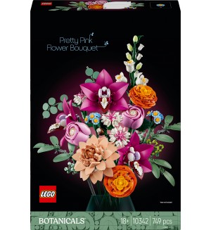 Конструктор LEGO Botanicals - Красив букет с розови цветя (10342)
