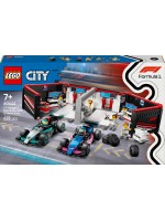 Конструктор LEGO City - Гараж от F1 с коли Mercedes-AMG и Alpine (60444) 