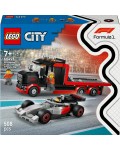 Конструктор LEGO City - Камион F1 за показване със състезателна кола Audi F1 (60493)