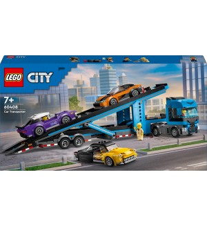 Конструктор LEGO City - Камион за превоз на спортни автомобили (60408)