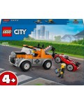 Конструктор LEGO City - Камион за теглене и ремонт на спортна кола (60435)