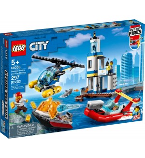 Конструктор LEGO City -  Морска полиция и пожарна мисия (60308)