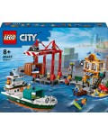 Конструктор LEGO City - Морско пристанище с товарен кораб (60422)
