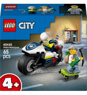 Конструктор LEGO City - Преследване с полицейски мотоциклет (60455)