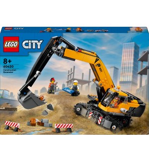 Конструктор LEGO City - Жълт строителен багер (60420)