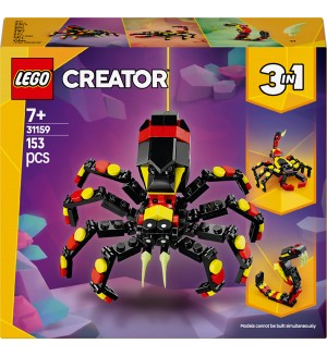 Конструктор LEGO Creator 3 в 1 - Диви животни: изненадващ паяк (31159)