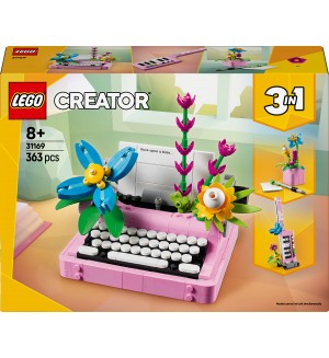 Конструктор LEGO Creator 3 в 1 - Пишеща машина с цветя (31169)