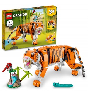 Конструктор Lego Creator - Величествен тигър 3в1 (31129)