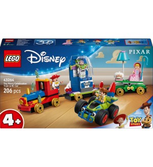 Конструктор LEGO Disney - Играта на играчките, празничен влак и колата RC (43264)