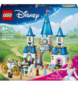 Конструктор LEGO Disney Princess - Дворецът и каретата на Пепеляшка (43275)