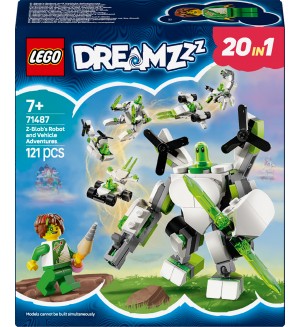 Конструктор LEGO DreamZzz 20 в 1 - Приключения с робота и превозното средство на Зи-блоб (71487)