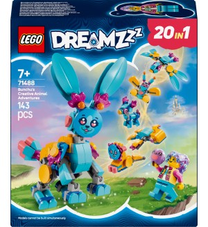 Конструктор LEGO DreamZzz 20 в 1 - Творчески приключения с животни на Бън-чу (71488)