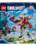 Конструктор LEGO DreamZzz - Тигър-робот на Купър и кола драгстер на Zero (71497)