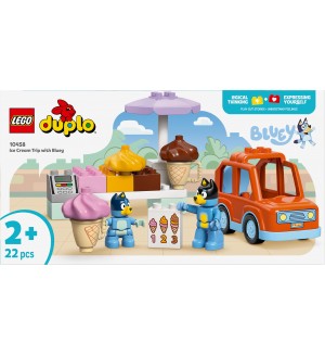 Конструктор LEGO Duplo Bluey - Сладоледено приключение с Блуи (10458)