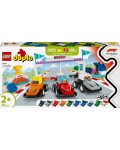 Конструктор LEGO Duplo - Отбор състезателни коли F1 и шофьори (10445)