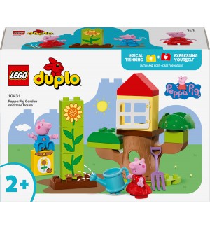 Конструктор LEGO Duplo - Градината на Пепа с къщичка на дърво (10431)