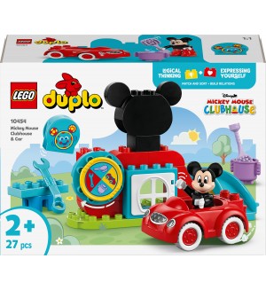 Конструктор LEGO Duplo - Клубът и колата на Мики Маус (10454)