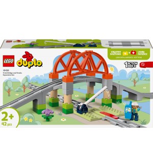 Конструктор LEGO Duplo - Мост и релси за влак (10426)