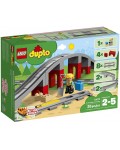 Конструктор Lego Duplo - Мост и релси за влак (10872)