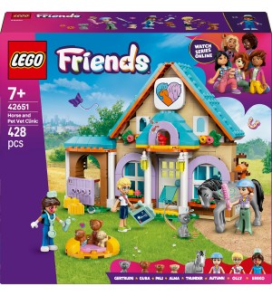Конструктор LEGO Friends - Ветеринарна клиника за коне и домашни любимци (42651)