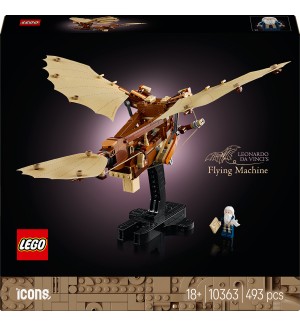 Конструктор LEGO Icons - Летящата машина на Леонардо да Винчи (10363)