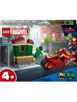 Конструктор LEGO Marvel - Marvel Железния човек с мотоциклет и Хълк (76287)