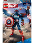 Конструктор LEGO Marvel Super Heroes - Нова фигура за конструиране на Капитан Америка (76296)