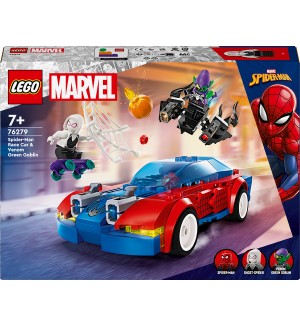 Конструктор LEGO Marvel Super Heroes - Състезателната кола на Спайдърмен и Зеления гоблин Венъм (76279)