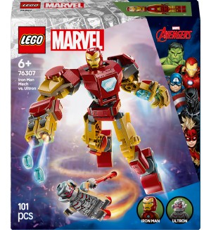 Конструктор LEGO Marvel Super Heroes - Железния човек-робот срещу Ултрон (76307)