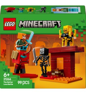 Конструктор LEGO Minecraft - Битка в пъклената лава (21266)