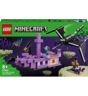Конструктор LEGO Minecraft - Драконът Ендър и корабът на Края (21264)