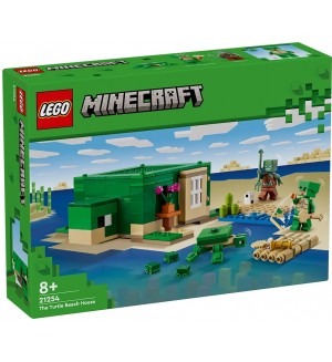 Конструктор LEGO Minecraft - Къщата на костенурката на плажа (21254)