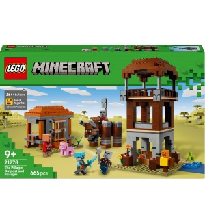 Конструктор LEGO Minecraft - Кулата на грабителите и Опустошителя (21278)