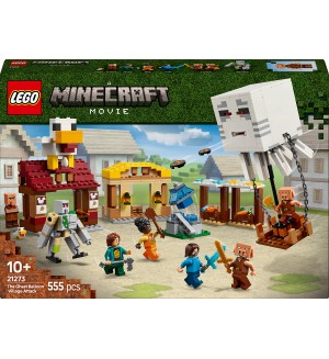 Конструктор LEGO Minecraft - Нападението на огнения призрак-балон в селото (21273)