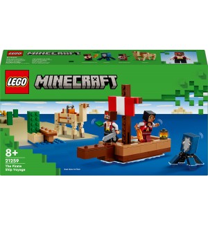 Конструктор LEGO Minecraft - Пътуването на пиратския кораб (21259)